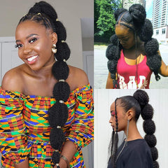 Clip-In Afro Puff Ponytail Hair Extension for Black Women 18" - Flexi Africa - Free Delivery Worldwide www.flexiafrica.com