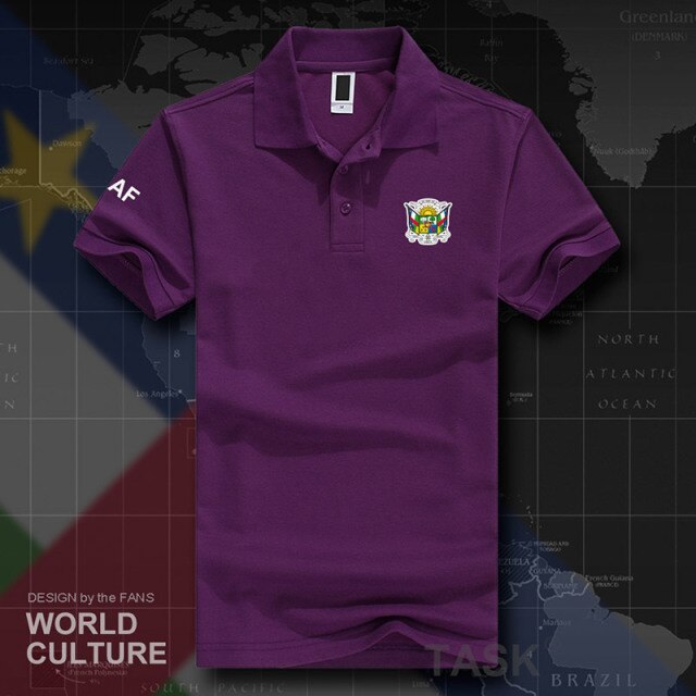 Stay Cool and Stylish with Centrafrique CAF Polo Shirts - Breathable Cotton for Maximum Comfort - Flexi Africa - Flexi Africa offers Free Delivery Worldwide - Vibrant African traditional clothing showcasing bold prints and intricate designs