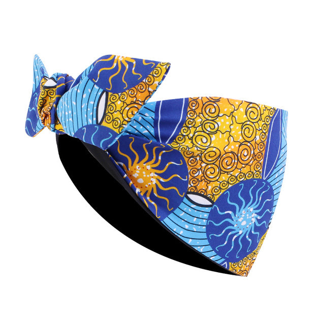 Vibrant African Print Stretch Bandana Head Wrap - Floral Ankara Dashiki for Women | Flexi Africa - Free Worldwide Delivery